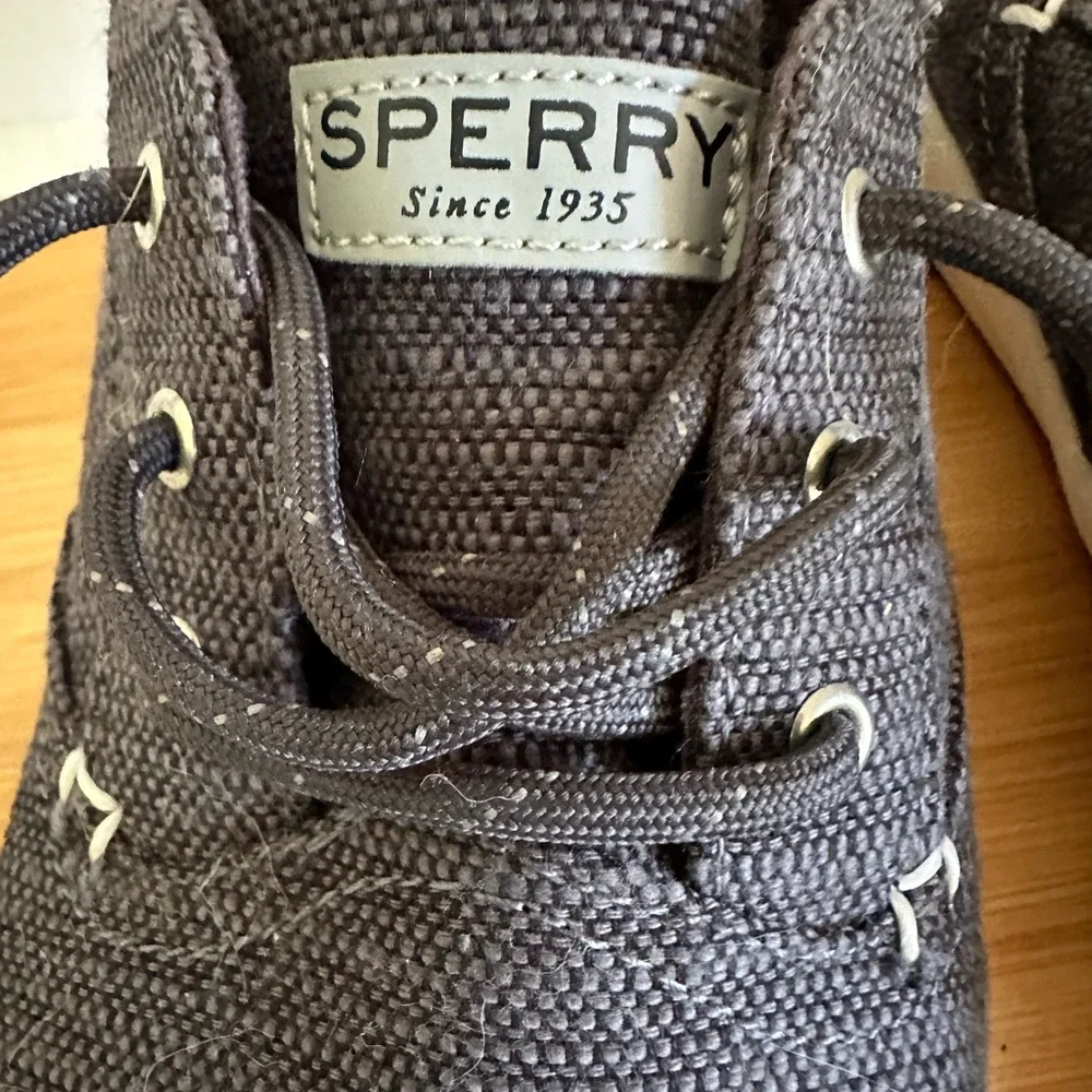 SPERRY Top-Sider Bodie Men’s Size 6 Lace-Up Memory Foam Shoes. Blue, Black, Gray